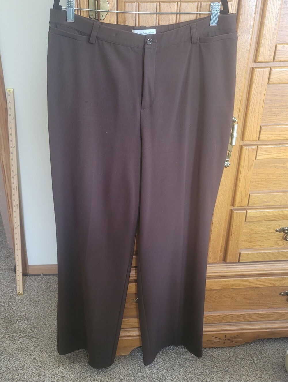 Christopher & Banks Women's Brown Straight Dress Pants